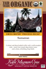 Fair Trade Organic Sumatran Dark SWP Decaf Coffee